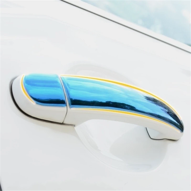 

Door Handle exterior Excent automobile bright sequins covers sticker strip car styling 12 13 14 15 16 17 FOR Volkswagen Sagitar