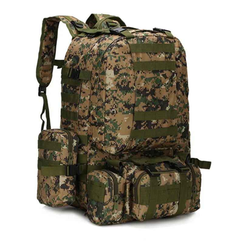 Охотничьи сумки 55L 4 в 1 Molle 600D военный рюкзак для альпинизма Тактический