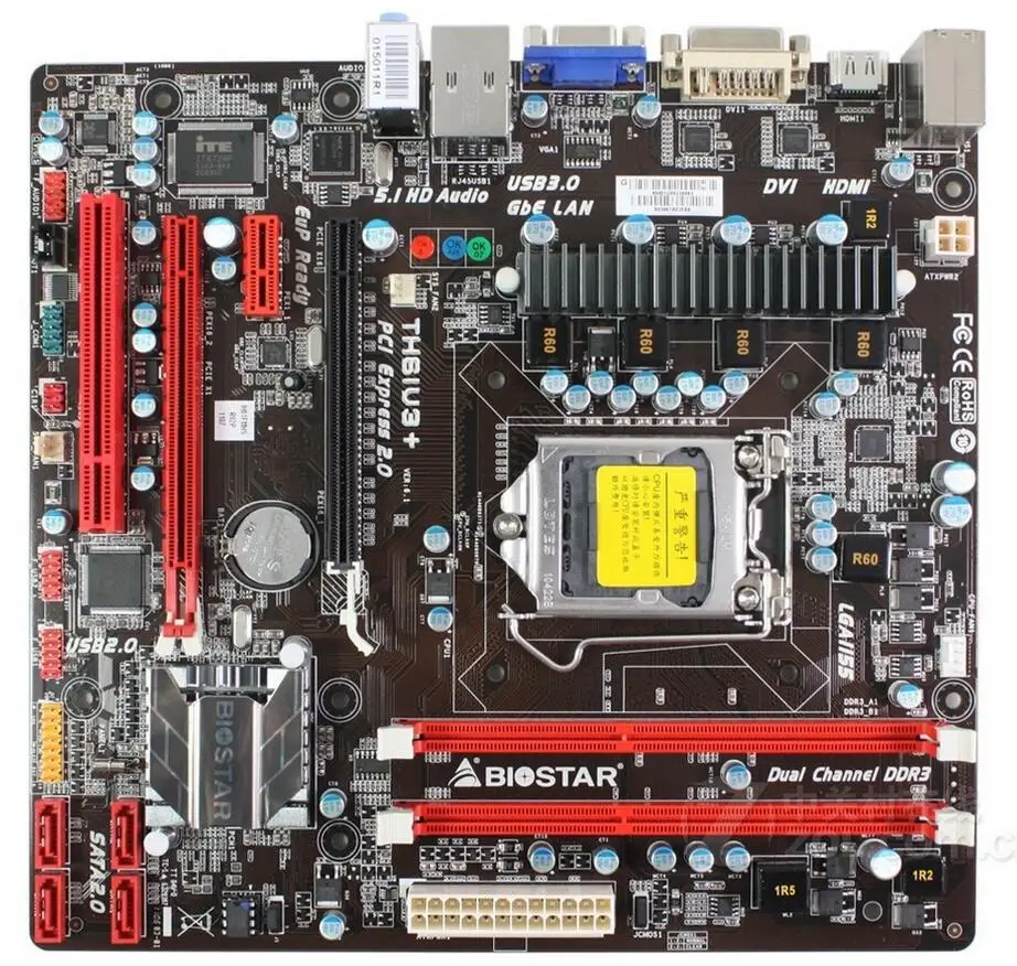 Для Biostar TH61U3 + 6 x LGA1155 DDR3 (заменяет P8H61M LX LE LX3 PLUS для LX/LX 3 L3 | Компьютеры и офис