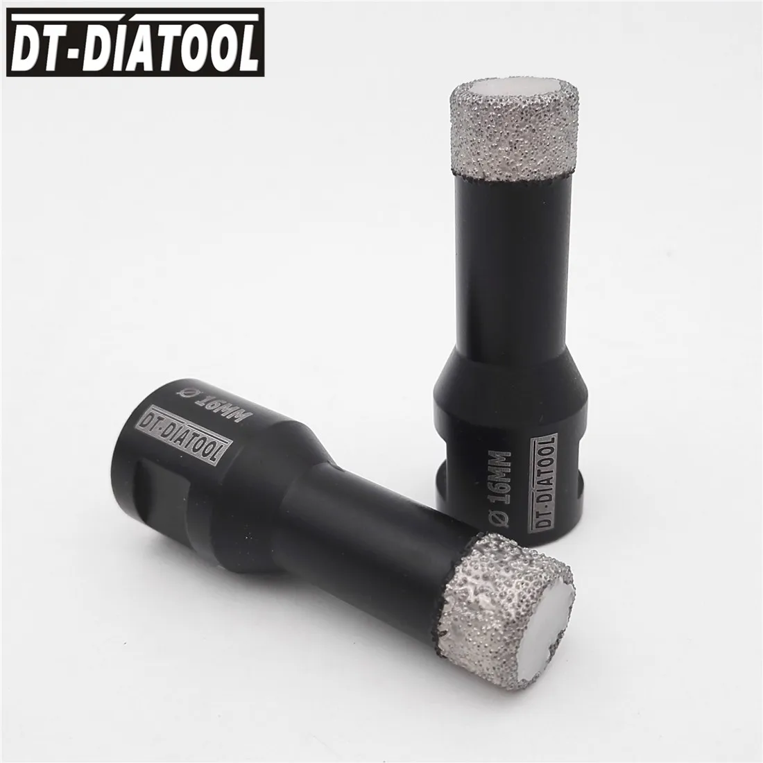 DT-DIATOOL 2pcs Diameter 16mm Vacuum Brazed Diamond Core Bits Ceramic Tile Hole Saw Professional Quality Dry Drilling Bits M14