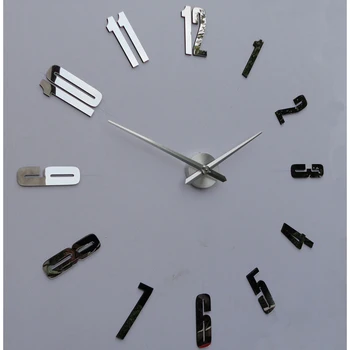

3D DIY Large Wall Clock Silent Big Digital Clocks for Living Room Arabic Numeral Self-adhesive Mirror Wall Stickers Home Decor