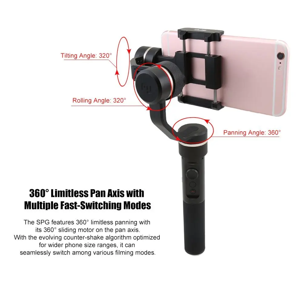  FeiyuTech SPG 3-Axis Gimbal Handheld Smartphone Stabilizer for iPhone 8 8 PLUS Xiaomi Samsung S8 Zo
