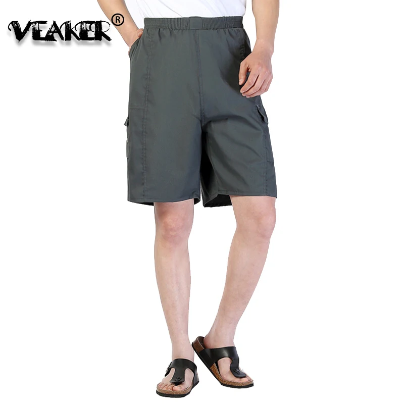 2018 Новый Для мужчин свободные короткие брюки-карго Для мужчин лето Повседневное свободные короткие штаны одноцветное Цвет дышащая Для