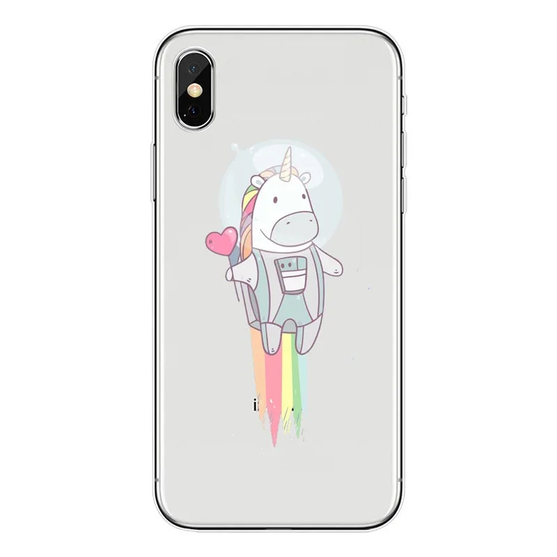 Чехол с рисунком единорога на жестком ПК для Iphone 7 6 S 8 Plus 5s SE X Coque Fundas