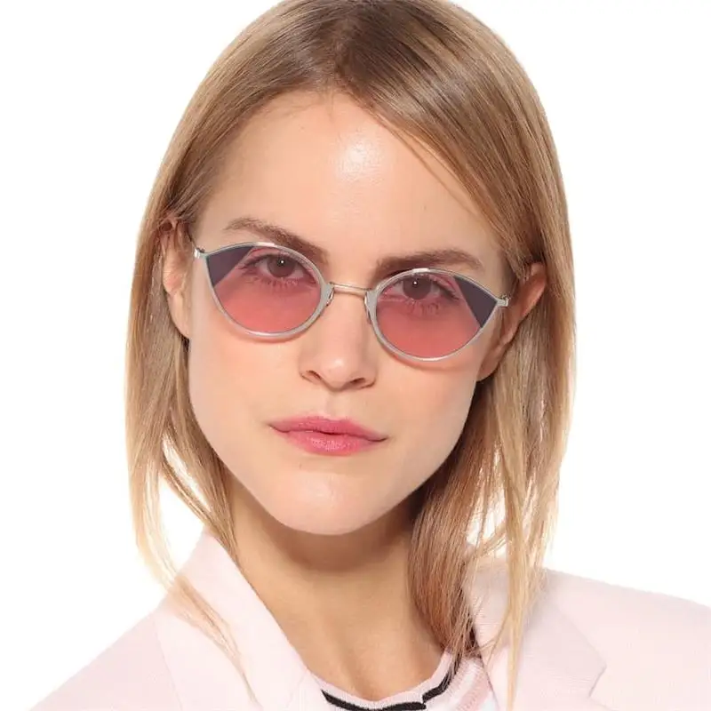 

Cut Eye Sunglasses 2019 Trends Designer Sexy Cat Eye Tinted Sun Glasses For Women Metal Small Oval Cateye Sunglasses Occhiali