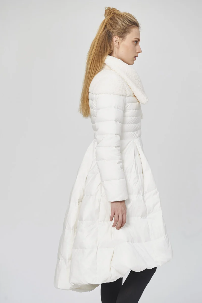 Evafreedom благородная и элегантная Новая женская куртка роскошный дворец Мода похудение зимняя одежда пуховик для женщин