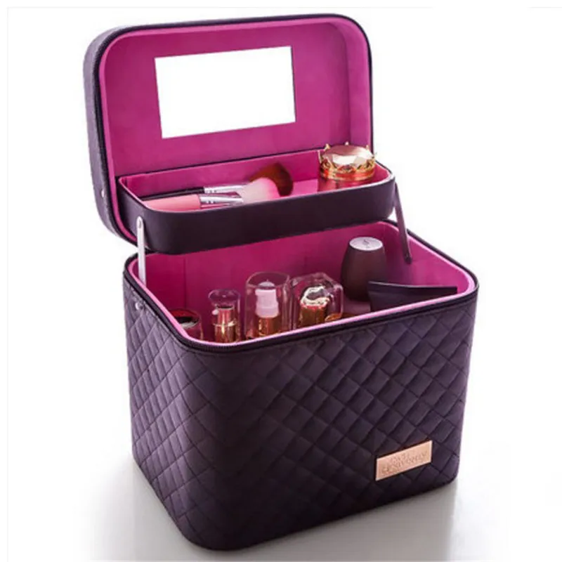 Fashion Women Portable Beauty Travel Bag Women Bag Zipper Function
