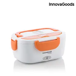 Innovagoods Fiambrera Electrica, Tartera Electrica, para el trabajo o universidad, 40 Вт, Blanco Naranja