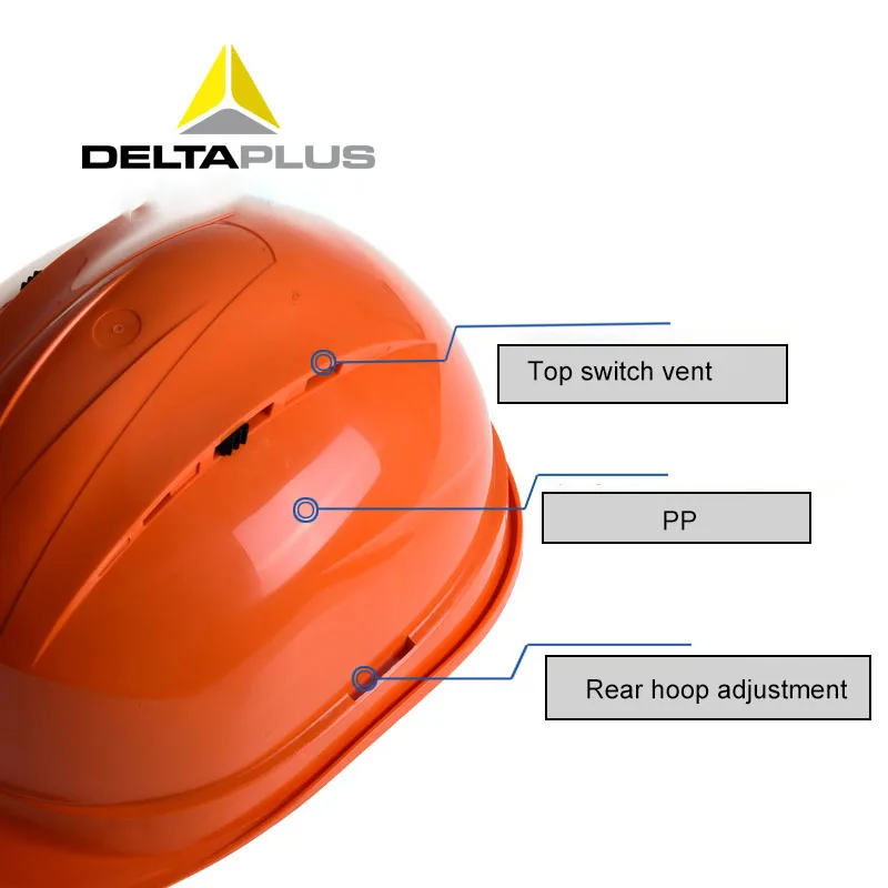 Deltaplus 102009 защитные шлемы дышащие строительные шлемы амортизация регулируемая головка крышка ZXH325