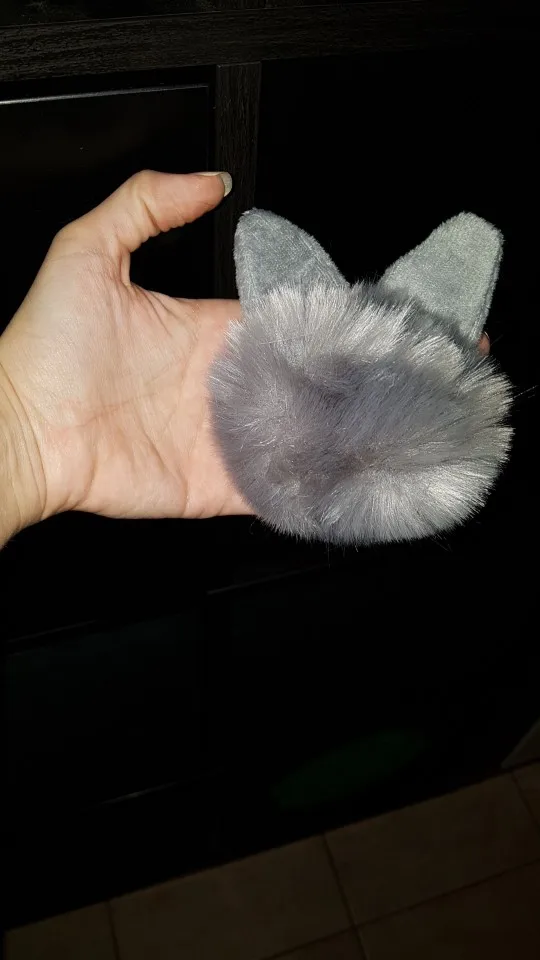 Porte-clés Pompon Lapin - Gris photo review