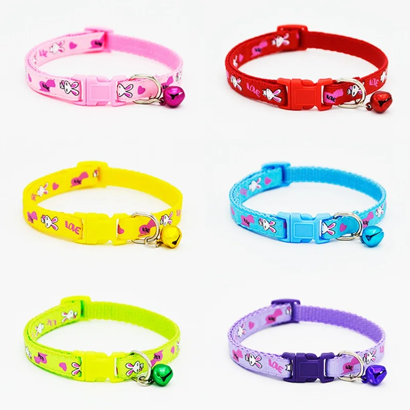 Basic Collars Pink Collar Necklace For Cat Kitten Collar Dog Collar Nylon Chihuahua Yorkie 6 Colors Cute Pet Accessories E