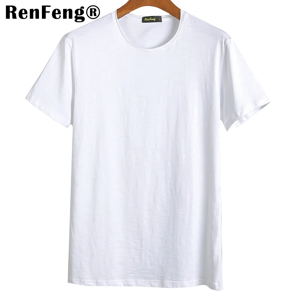 Blank T-Shirt Men T Shirt Short Sleeve Tshirts Solid Bamboo Fiber Homme Tee Shirt For Men 3XL Hot Sale Summer Clothes Colorful (4)