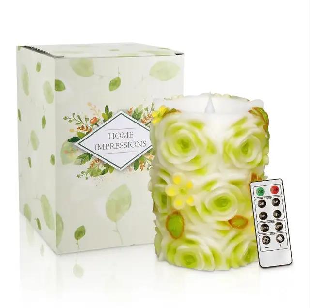 GiveU Scented Craft Candle,3D flickering Battery operated candle with