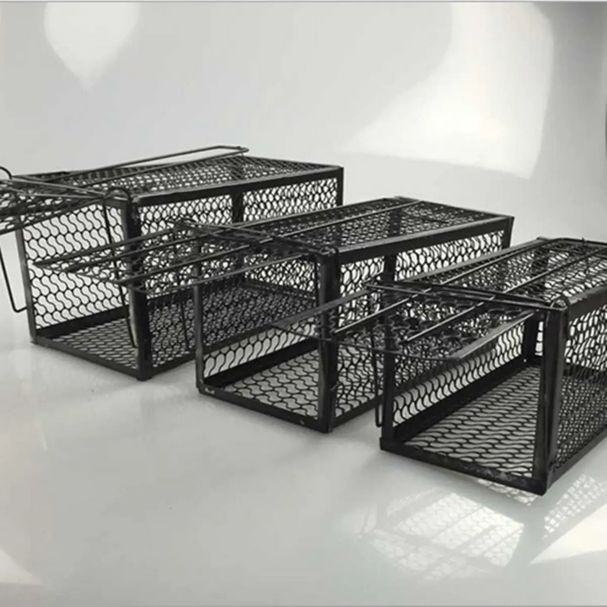 

High Sensitivity Folding Mouse Trapper Trap Metal Unique Rat Catcher Cage Trap Humane Safe Mouse Rodent Live Pest Control Indoor