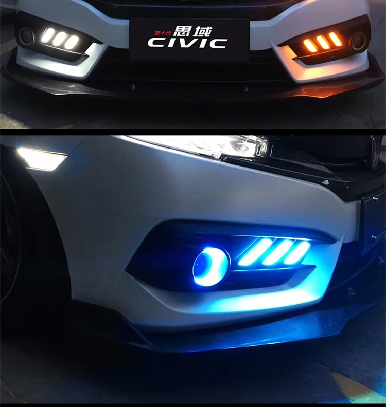 Urning Сигнальное реле 12 В Автомобильный светодиодный DRL дневные ходовые огни аксессуары с отверстием для противотуманной фары для Honda Civic 10th