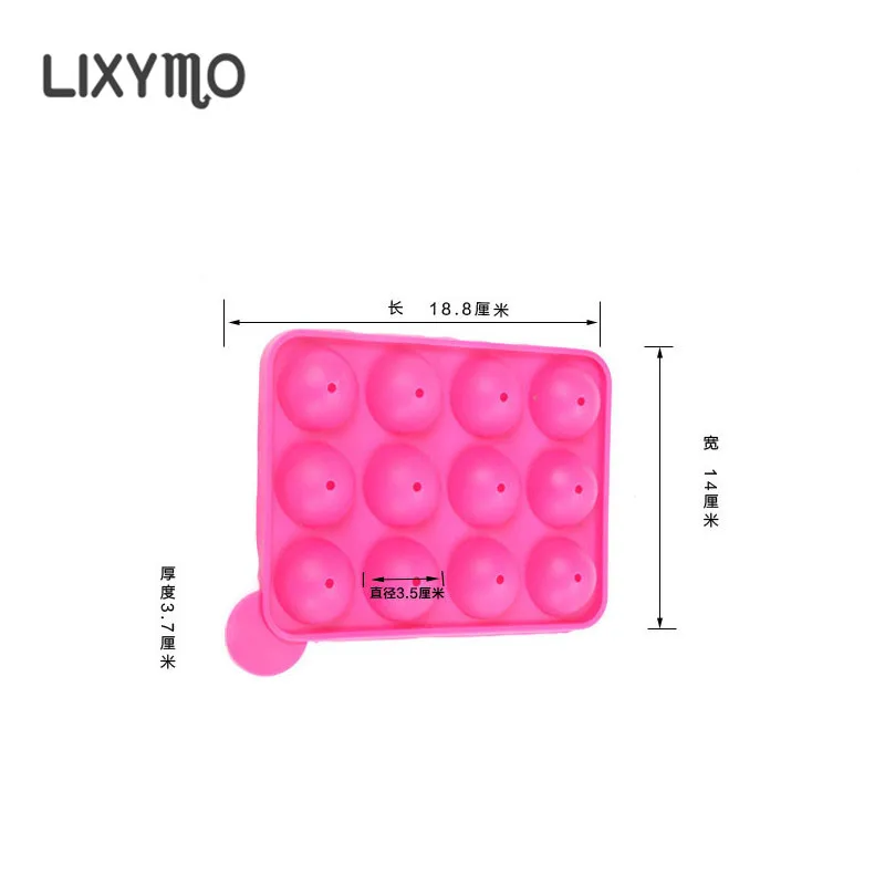 LIXYMO 12 Ячеек новый sillicone торт поп формы 1 набор (Топ и низ формы) DIY Форма для