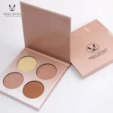 MISS ROSE Marrom Branco Shimmer Rosto Brilho Ilumine Corretivo Base de Paleta Minerais Maquiagem Bronzers Highlighteres Contorno Pó