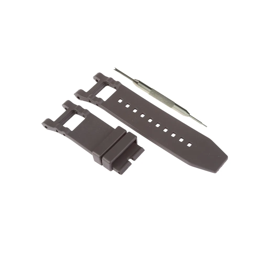 

MDNEN 28mm Black Rubber Watch Band Strap Fits For Invicta Subaqua Noma III + Tool
