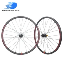 Deercycles 350S J bend 6 Bolts Thru Axle 23.5mm XC Carbon MTB wheels Clincher Tubeless 26er 27.5er/650B 29er Hookless 32H 32H