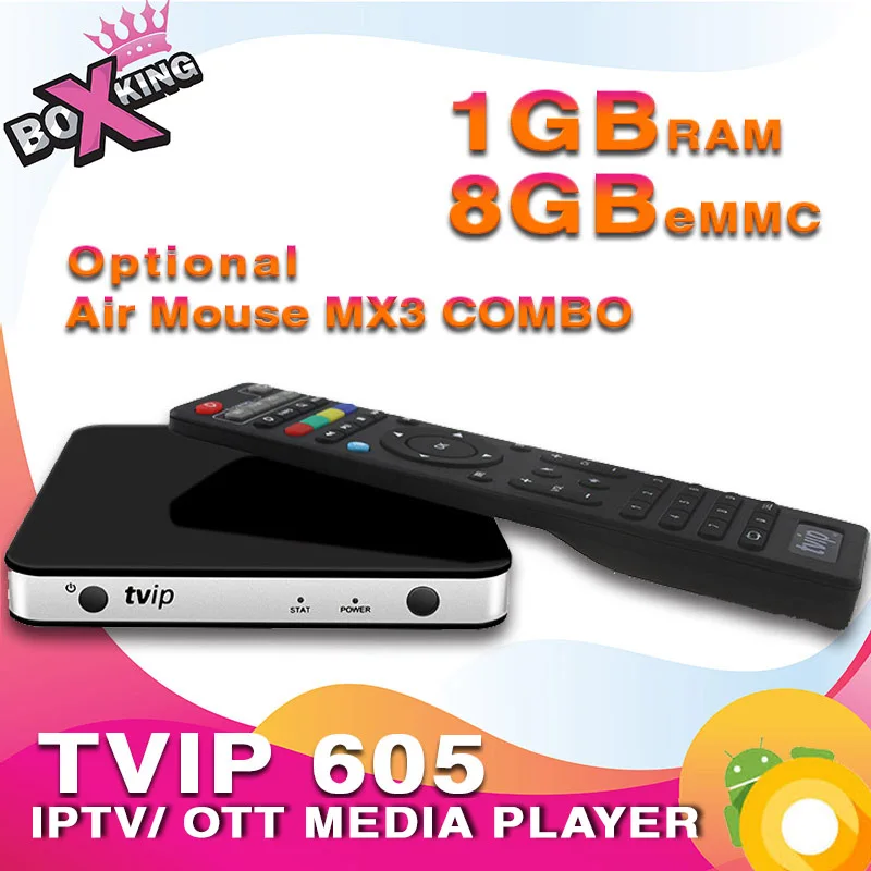 

TVIP605 Smart iptv 1Gb 8Gb quad-core S905X dual wifi 2.4Ghz / 5Ghz stalker hdr fast Linux 4k Set Top Box xiaomi mi box (p10)