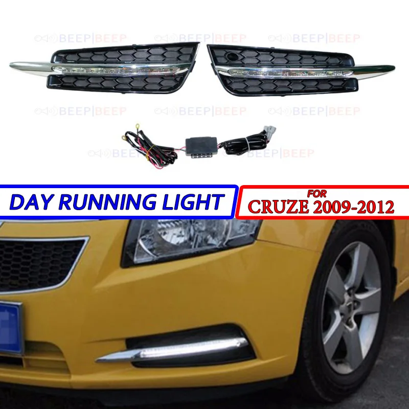 For Chevrolet Cruze 2009-2012 DRL day running light led fog lights frames for car styling decoration accessories | Автомобили и