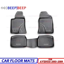 Автомобильные коврики для Toyota Avensis 2003-2009, автомобильные коврики, автомобильные коврики, водонепроницаемые пылезащитные автомобильные стильные украшения интерьера