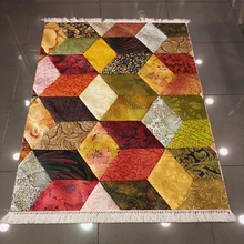 Желтый красный зеленый Камни Кубики коробки 3d узор принт, микроволокно анти скольжение обратно моющиеся декоративные килим области ковер