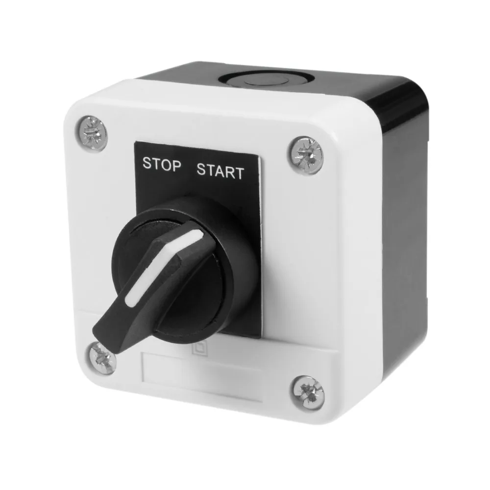 

UXCELL Long Handle Latching 2-Position Stop Start Rotary Selector Push Button Switch 400V 10A/6A to control Contactor Relay