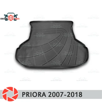 

For Lada Priora 2007-2017 Sedan Hatchback trunk mat floor rugs non slip polyurethane dirt protection interior trunk car styling