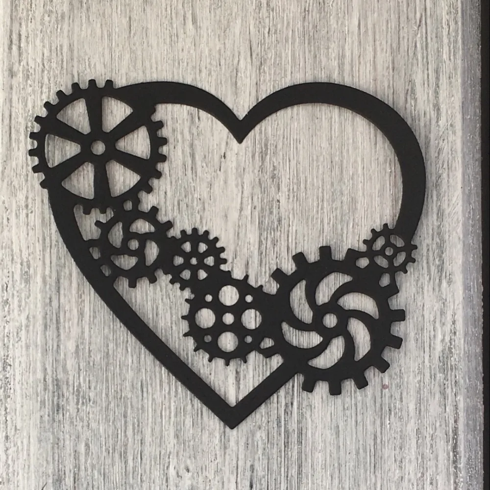 

ArtScrap Steampunk Heart For Man Metal Cutting Dies DIY Scrapbooking Card Making Decorative Die Cuts Love Craft Embossing
