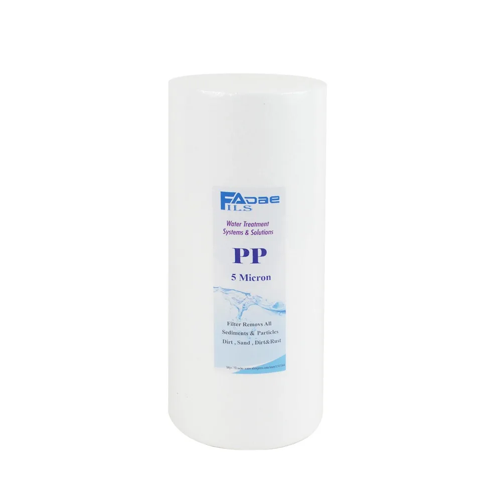 

Water Purifier Pre-Filter 10"x4.5" Jumbo PP Spun Water Filter Cartridges 5 Micron