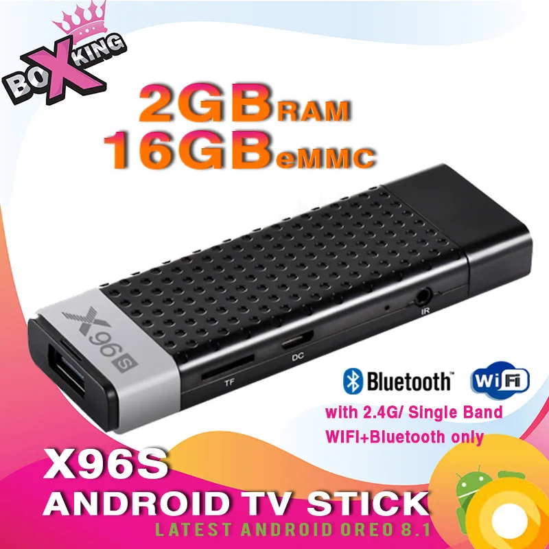 

X96S Mini TV stick 2/4/16/32GB High performance Android 8 4K dual band WiFi BT4.2 Smart TV stick (firestick xiaomi h96 pro)