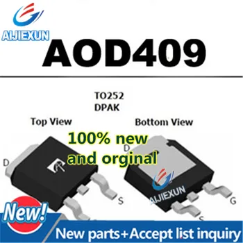 

10Pcs 100% New and original AOD409 D409 TO-252 60V 26A P MOS in stock