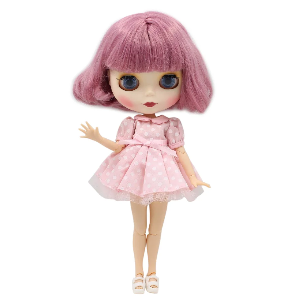 ICY DBS Blyth кукла 1/6 bjd игрушка розовый короткий боб волосы матовое лицо совместное