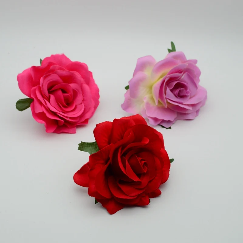 2 шт шелковая голова розы дешевые аксессуары для украшения дома свадебные Рождественские поддельные пластиковые diy ВЕНОК Подарочная коробка искусственные цветы