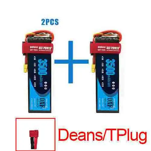 2 шт. DXF lipo Батарея 3S 11,1 V 3500 мА/ч, 4200 мА/ч, 7000 мА/ч, 8000 мА/ч, 60C 120C 240C для 1/10 1/8 RC автомобиль грузовик FPV, вертолет-Дрон - Цвет: 3S3500Softcase-Deans
