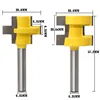 2pc Mini Tongue & Groove Router Bit Set - 1/4