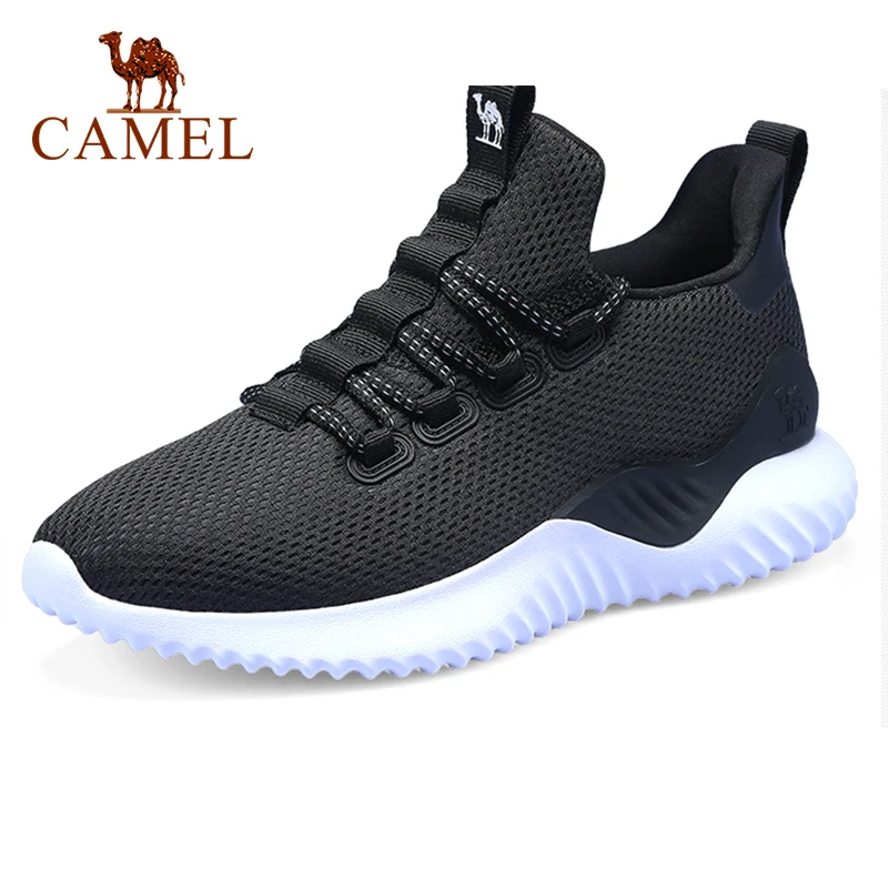 CAMEL мужчины Yeezys кроссовки для бега легкие дышащие противоскользящие амортизирующие устойчивые уличные модные спортивные - Цвет: 619 Black Female