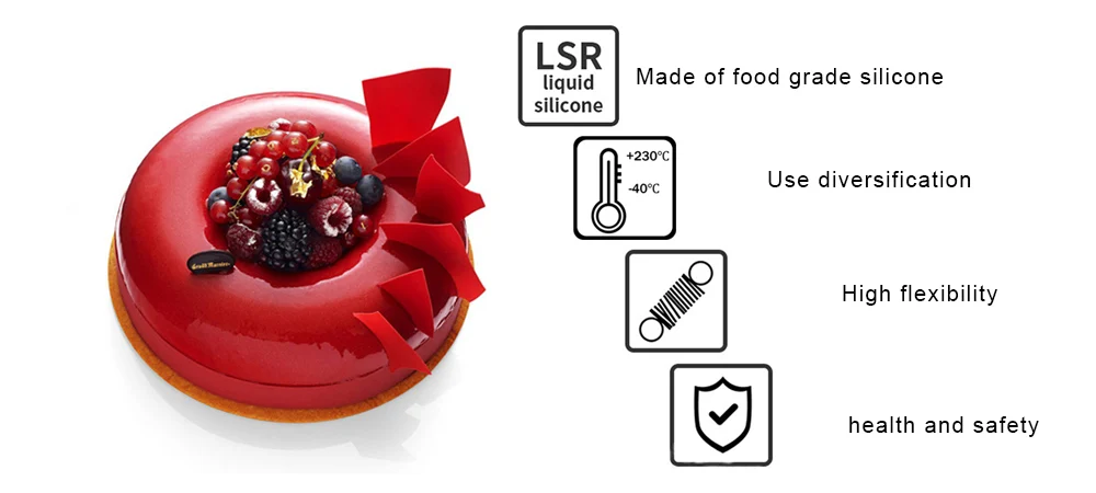 3D силиконовая форма для выпечки муссов, шоколадных пирожных, десертных пончиков, кондитерских инструментов