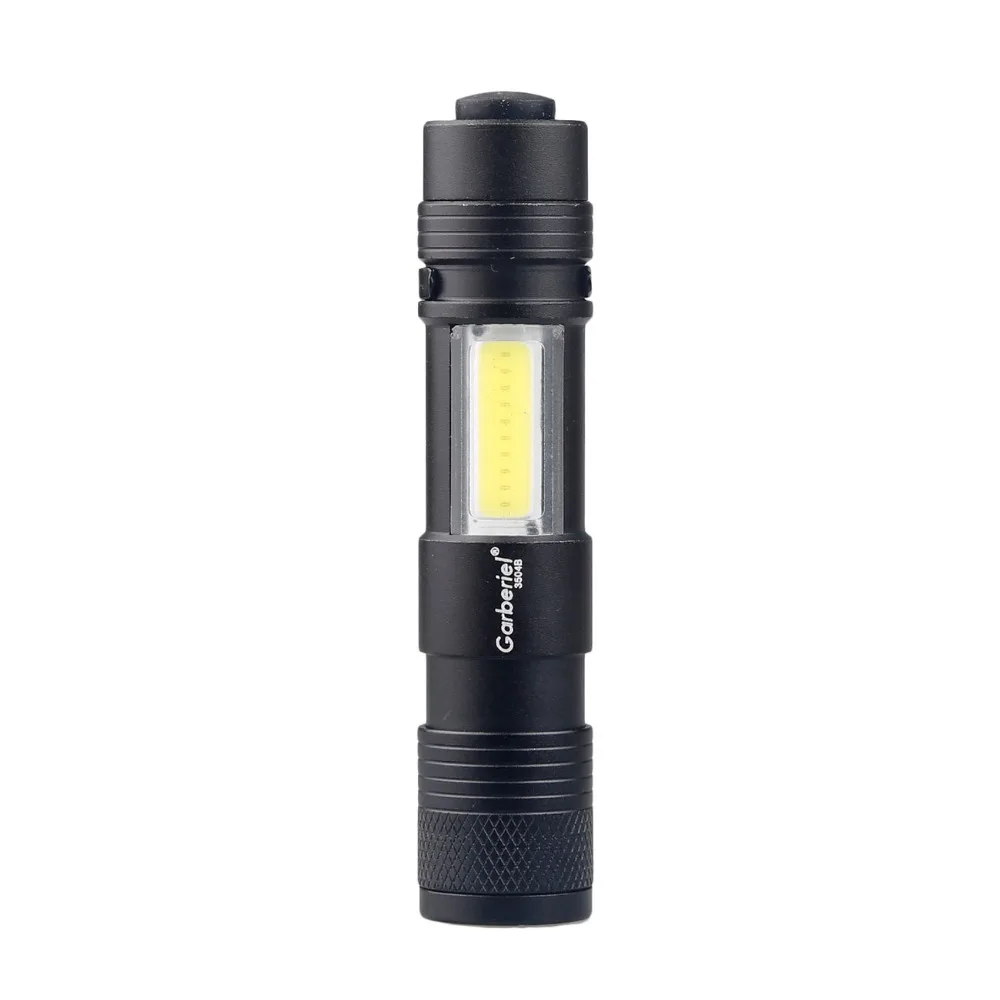 Goede Garberiel Q5 + COB LED Zaklamp Draagbare Mini ZOOM zaklamp zaklamp Gebruik AA 14500 Batterij Waterdichte Verlichting Lantaarn