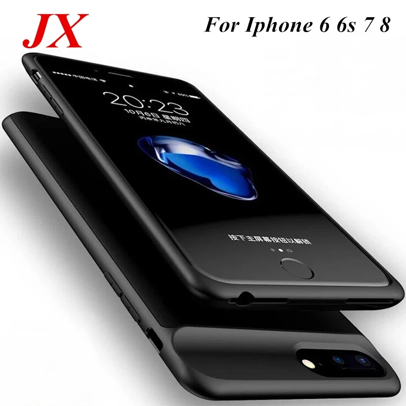 

For iPhone 6 Power Case Ultra thin Silicone material Battery Charger Case Smart For iPhone 6 6S 7 8 Power Case Bank 4.7 Inch