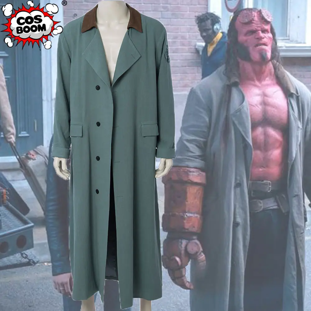 COSBOOM Hellboy Костюм Хеллбой Rise of the Blood queen Мужской карнавальный жакет на Хэллоуин Hellboy пальто костюм для Косплей