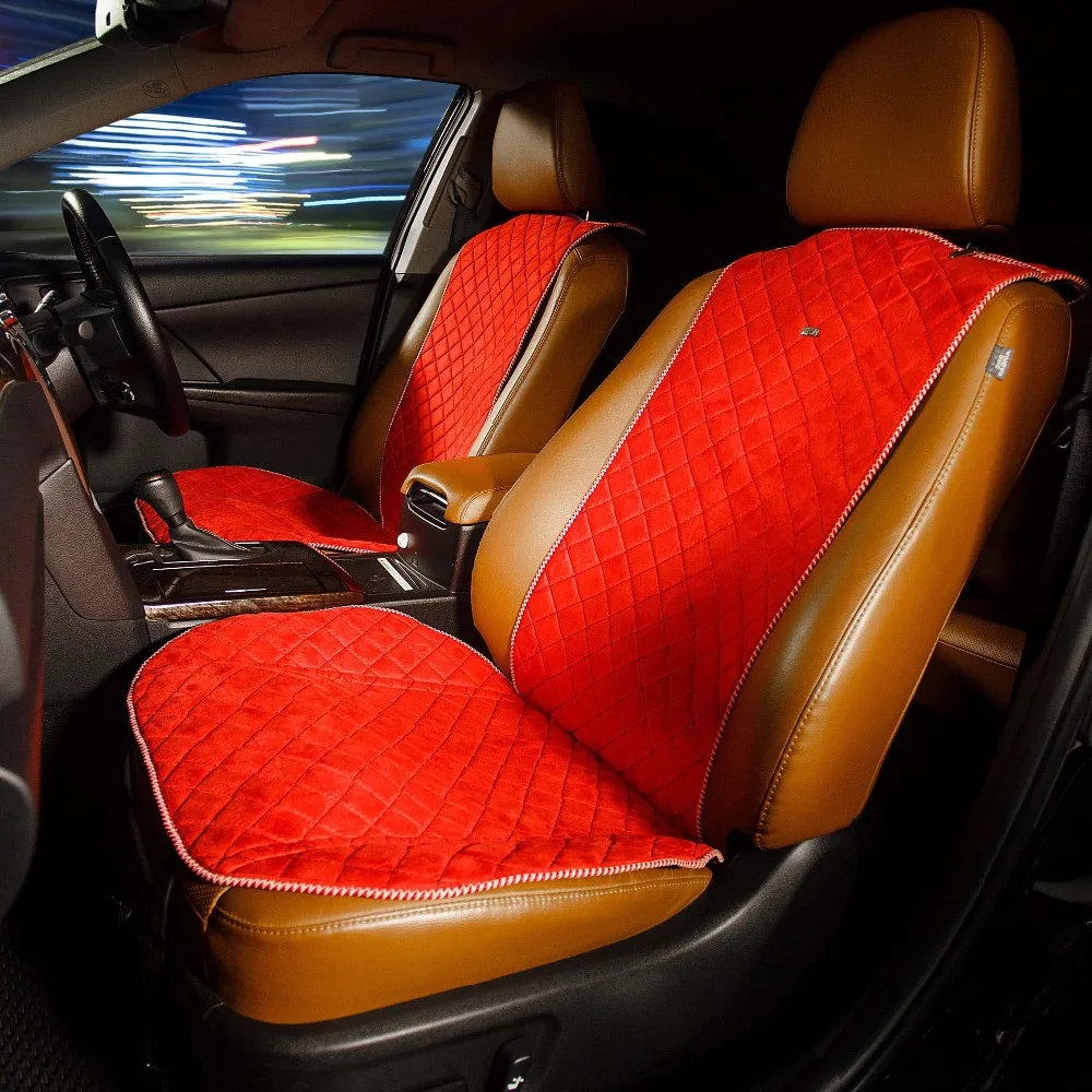 2pcs/ lot front Car Seat Covers made from Alcantara zipper case Red cheap and high quality | Автомобили и мотоциклы