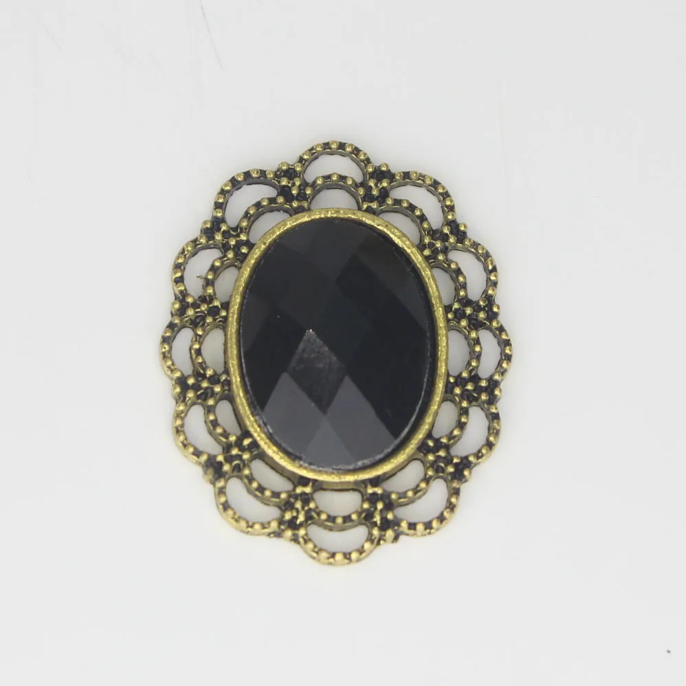 25x31 мм Овальный Акрил алмазов драгоценных камней кнопки для одежды, DIY ремесла металла для украшения дома - Цвет: 3