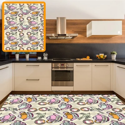 Else розовый желтый оранжевый синий чай чашки раз 3d принт нескользящие микрофибры кухня современные декоративные моющийся коврик коврики