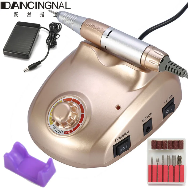 

30000 RPM Electric Nail Art Drill File Machine Pro Gold Maniure Pedicure Polishing Tool With Diamond Drill Bit For Gel Polish