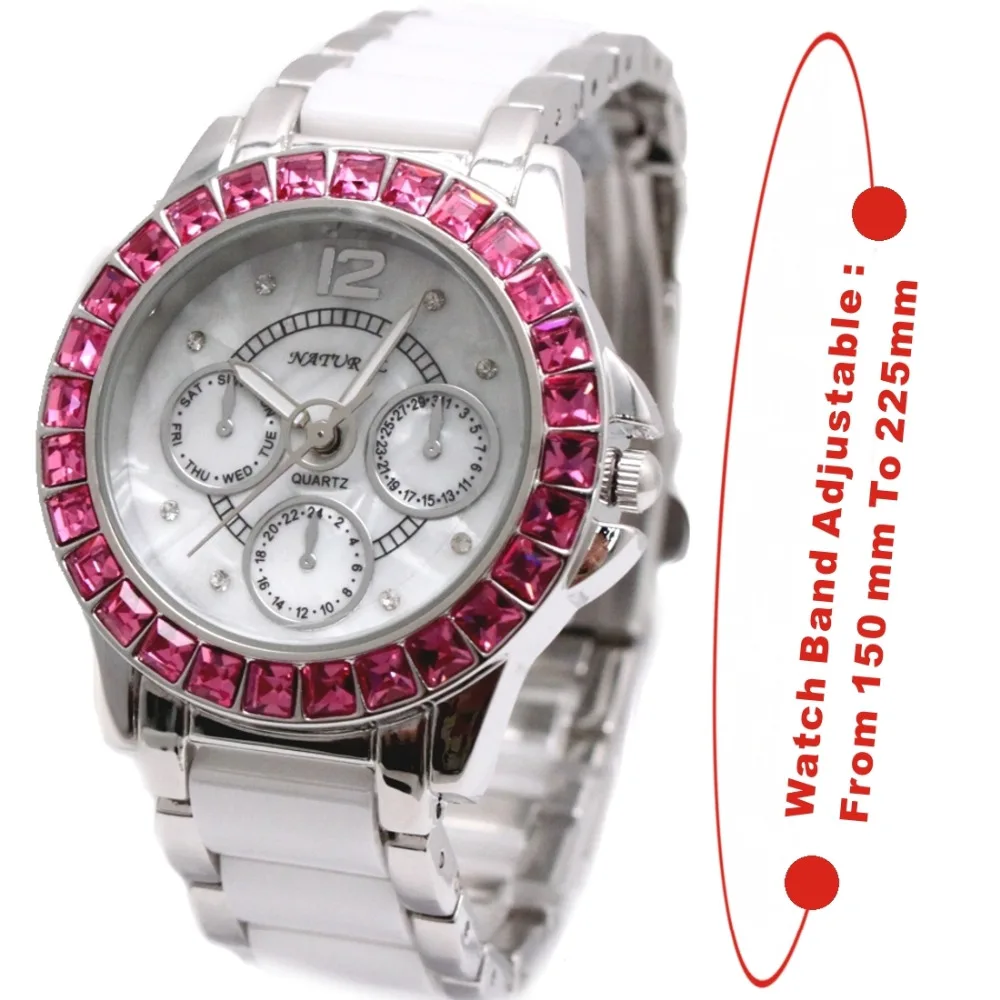 FW830 Лучшие Керамические Кристальные водонепроницаемые часы-браслет женские часы бренд Alexis