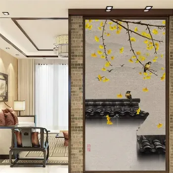 

Ginkgo flower bird ancient style mysterious professional production mural factory wholesale wallpaper mural poster photo wall