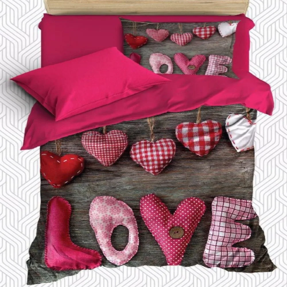 #^Special Price Else 4 Piece Brown Wood Pink Red Geometric Heart Love 3D Print Cotton Satin Single Duvet Cover Bedding Set Pillow Case Bed Sheet #^Special Price Else 4 Piece Brown Wood Pink Red Geometric Heart Love 3D Print Cotton Satin Single Duvet Cover Bedding Set Pillow Case Bed Sheet