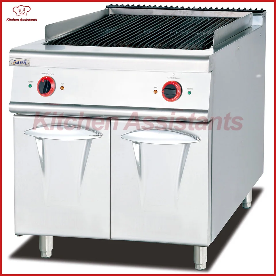 

EH789 commerical electric bbq barbecue lava rock grill with cabinet